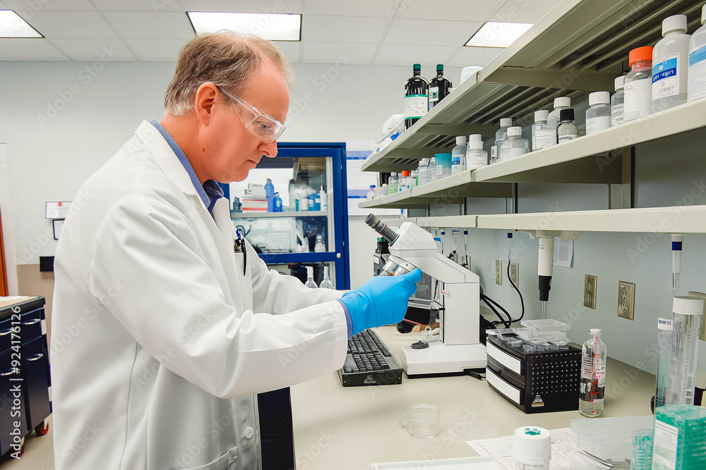 Scientist Conducting Research in State-of-the-Art Lab Scientist Conducting Research in State-of-the-Art Lab