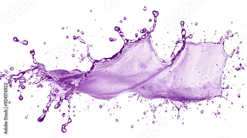 Obraz na płótnie purple water splash isolated on transparent background w salonie