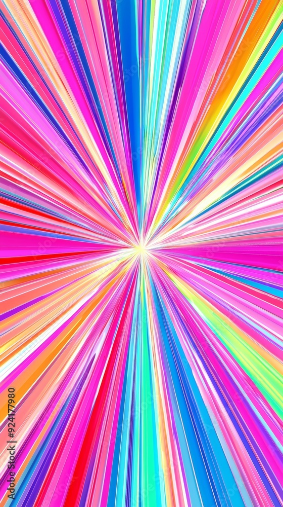 Abstract background with vibrant colors radiating from the center, creating a dynamic and energetic visual. Perfect for projects related to energy, excitement, and creativity