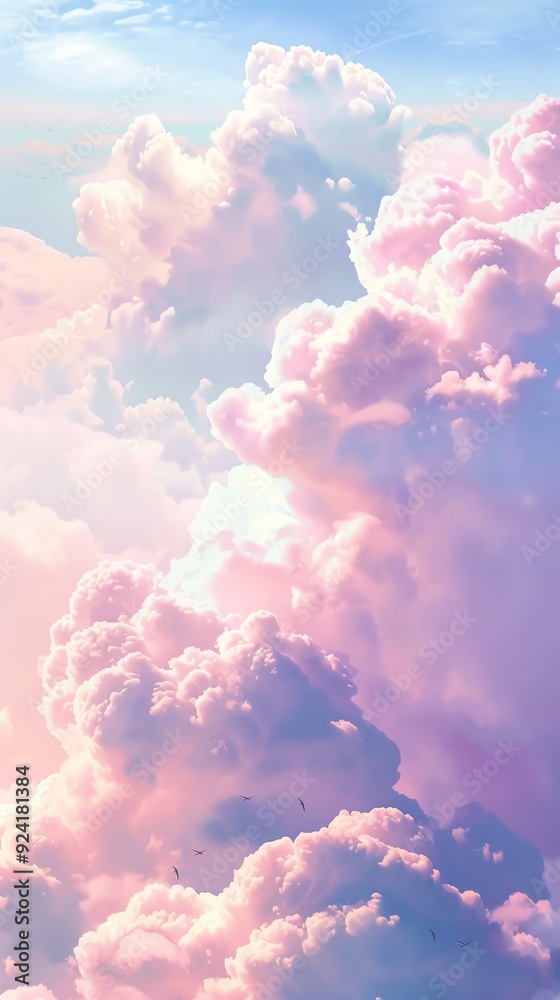A serene sky filled with fluffy pink clouds, creating a dreamy and peaceful atmosphere for inspiration and relaxation. A serene sky filled with fluffy pink clouds, creating a dreamy and peaceful atmosphere for inspiration and relaxation.