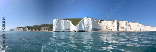 A daytime view of the Seven Sisters cliffs on the East Sussex coast photo