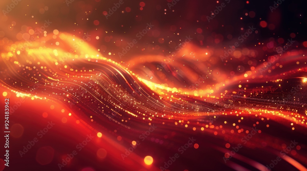 Create a vibrant futuristic backdrop featuring dynamic lines in glowing gold and red hues, ideal for engaging digital presentations or video games Create a vibrant futuristic backdrop featuring dynamic lines in glowing gold and red hues, ideal for engaging digital presentations or video games