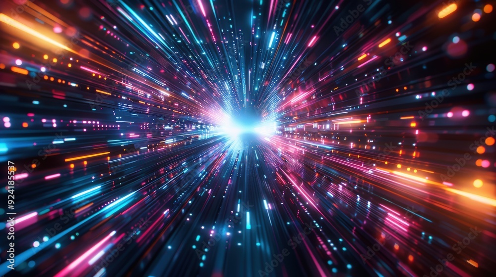 Design a dynamic and colorful futuristic background with vibrant lines, perfect for immersive video games and digital presentations Design a dynamic and colorful futuristic background with vibrant lines, perfect for immersive video games and digital presentations