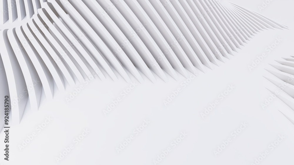 Abstract Curved Shapes. White Circular Background. Abstract Curved Shapes. White Circular Background.