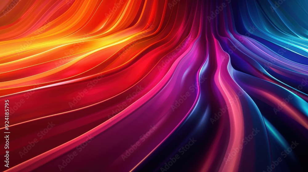 Generate a visually engaging futuristic backdrop with vibrant multicolor lines, highlighting dynamic patterns for digital presentations and gaming Generate a visually engaging futuristic backdrop with vibrant multicolor lines, highlighting dynamic patterns for digital presentations and gaming