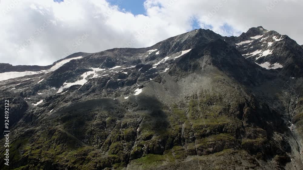 Hohe Tauern National Park in Austria, Carinthia with glaciers and the largest mountain Grossglockner