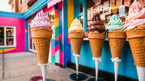 Vibrant Ice cream Shop  photo