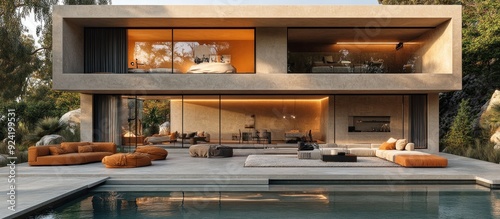 Modern House with Pool and Patio