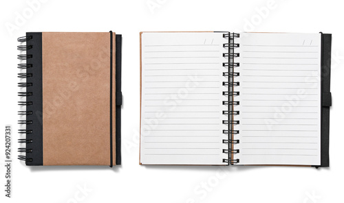 A blank spiral notebook lies open, inviting creativity and ideas, ready for notes, sketches, or journaling in a quiet moment
