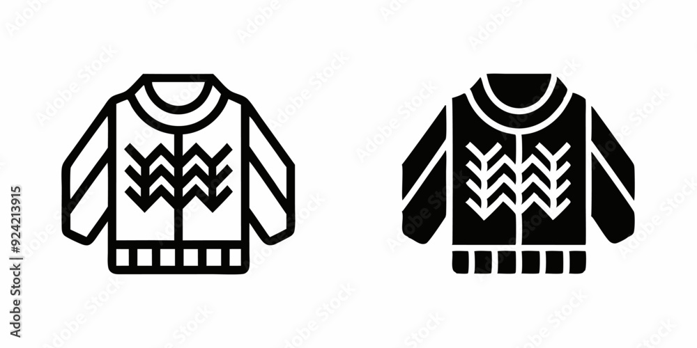 Sweater Icons for Festive Design Sweater Icons for Festive Design
