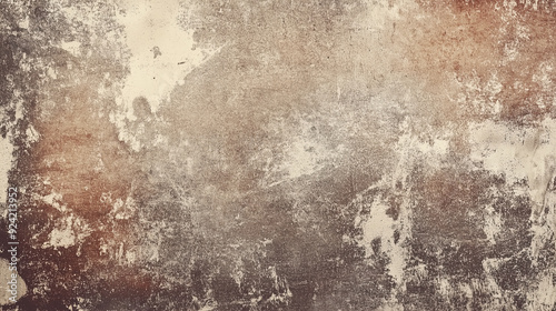 コンクリートの塗り壁の塗料が剥がれ落ちて風化した背景用テクスチャーをリアルに描いたAI生成画像