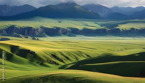 The vast scenery of the Kalajun Prairie photo