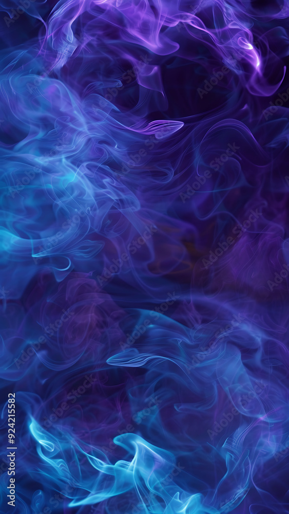 Mystical Purple and Blue Smoky Abstract Composition Mystical Purple and Blue Smoky Abstract Composition