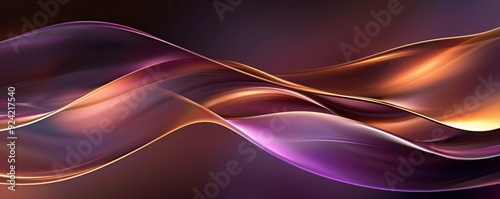 Abstract Wavy Pattern with Burgundy, Orange, and Purple Hues