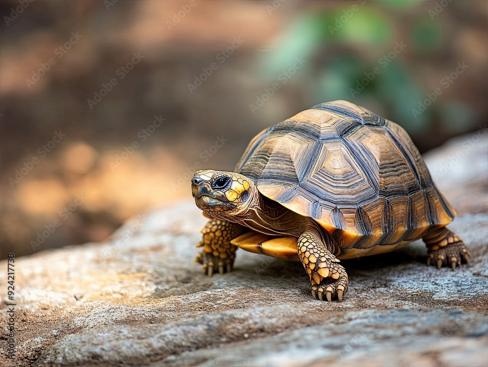 Fototapeta premium Tortoise isolated on abstract background