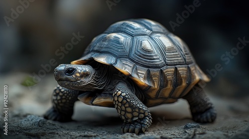 Tortoise isolated on abstract background