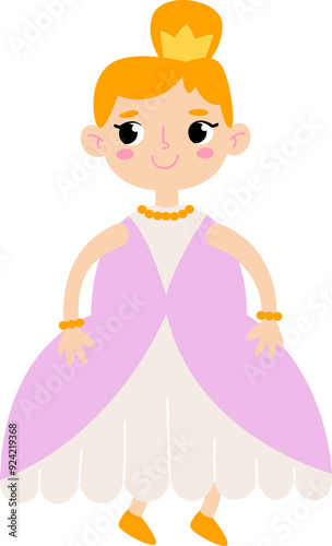 Princess Character Hand Drawn