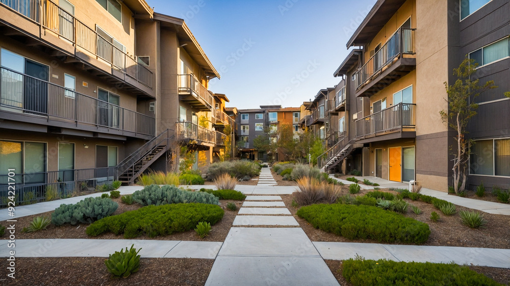 Modern Apartment Complex Multifamily Modern Apartment Complex Multifamily
