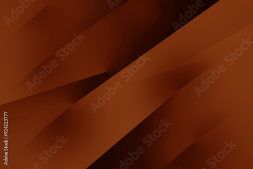 Brown red orange gold copper black abstract modern background. Geometric shape. Line stripe diagonal angle facet crystal 3D. Color gradient. Light neon bright electric metal glow. Design.