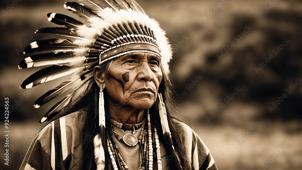 Obraz premium Native American Indian Chief 