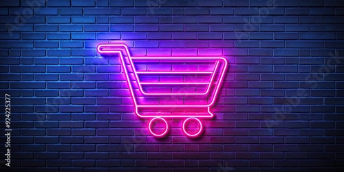 Graphic resource for shopping and eCommerce, neon light, neon, shopping, eCommerce, online, retail, digital, technology