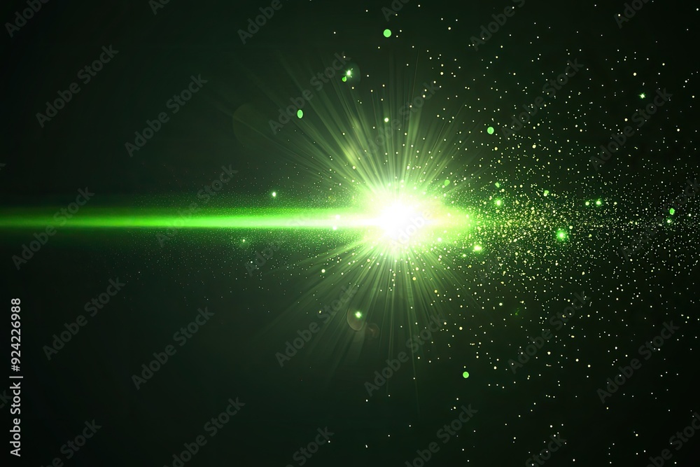 Green light beam on black background. Perfect for adding a futuristic and dynamic feel to your design projects. Green light beam on black background. Perfect for adding a futuristic and dynamic feel to your design projects.
