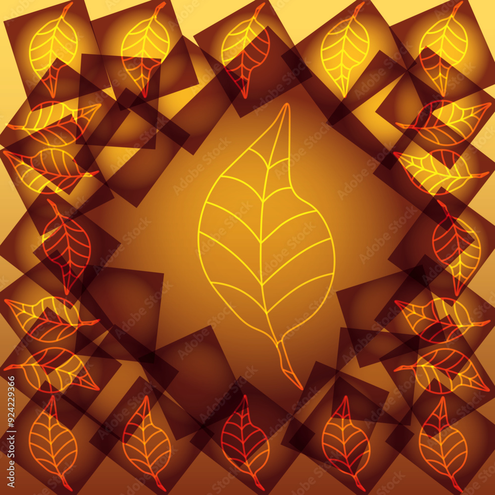 Obraz premium LeafPatternGold12