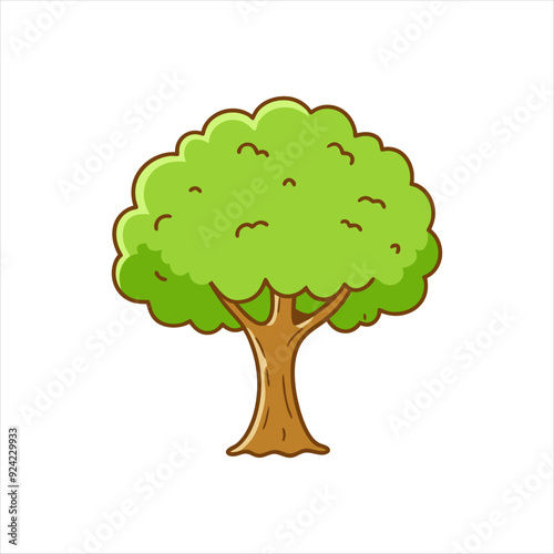 high resolution vector, silhouette, colorful tree image,