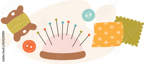 Knitting Accessories Composition