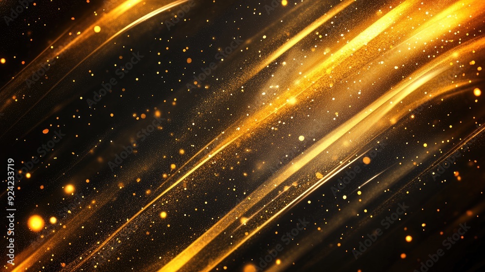 Fototapeta premium Golden abstract background with lights. Perfect for luxury, celebration, or elegant designs.