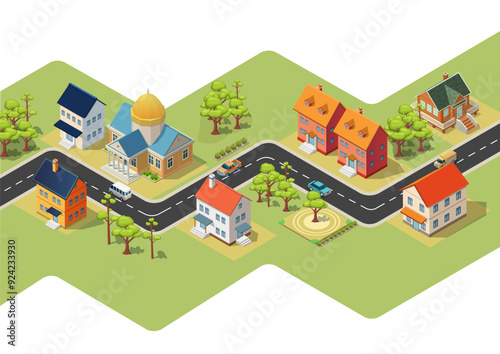 Modern comfortable suburban houses