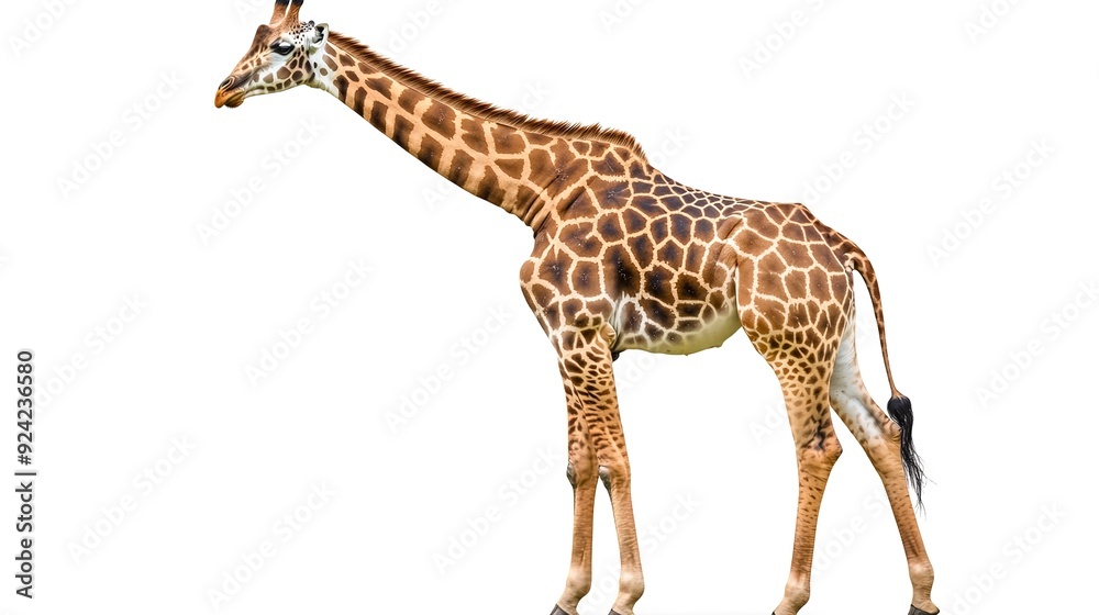 Naklejka premium giraffe isolated on white