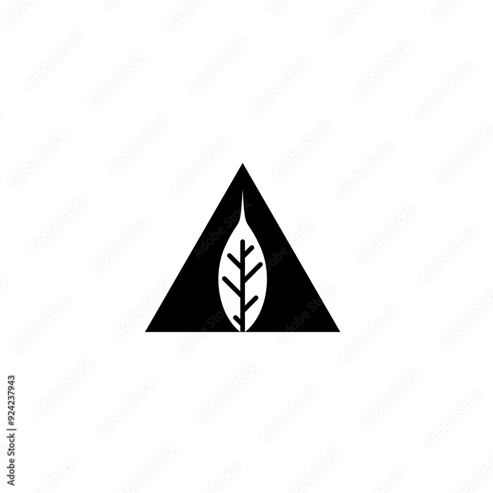 Camper tent design logo with leaf symbol in the middle, summer camp logo
Camper tent design logo with leaf symbol in the middle, summer camp logo