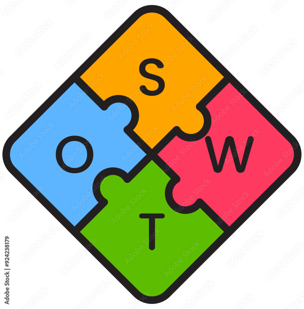 Bussines Development, SWOT Analysis Icon Bussines Development, SWOT Analysis Icon