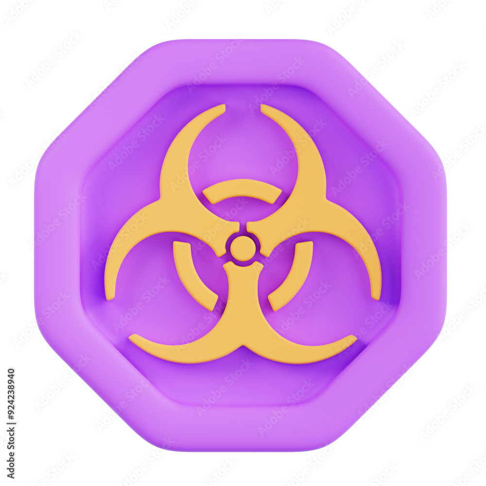 Biohazard Sign 3D Icon Illustration Biohazard Sign 3D Icon Illustration