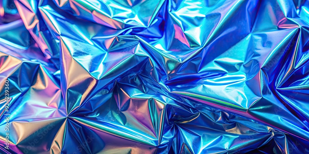 Bright blue holographic foil background perfect for modern designs and trendy backdrops, blue, holographic, foil, background Bright blue holographic foil background perfect for modern designs and trendy backdrops, blue, holographic, foil, background