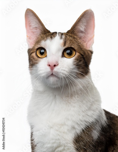 猫のポートレート（cat portrait on white background） 