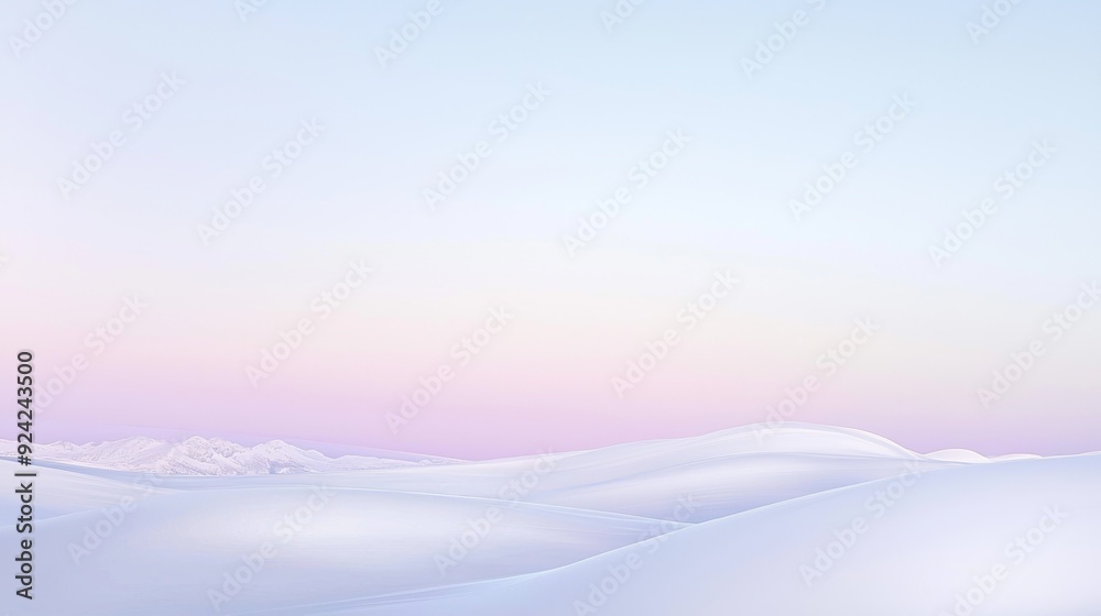 Serene winter landscape with snow-covered hills and mountains under a pastel sunset sky, exuding calm and beauty in nature. Perfect for those seeking tranquility outdoors Serene winter landscape with snow-covered hills and mountains under a pastel sunset sky, exuding calm and beauty in nature. Perfect for those seeking tranquility outdoors