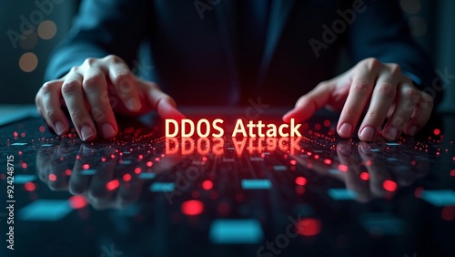 Cybersecurity DDOS Attack Alert photo