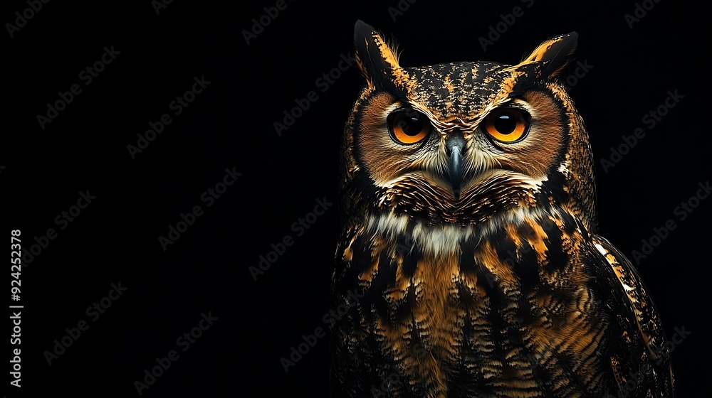 Fototapeta premium Close-Up Portrait of a Majestic Owl