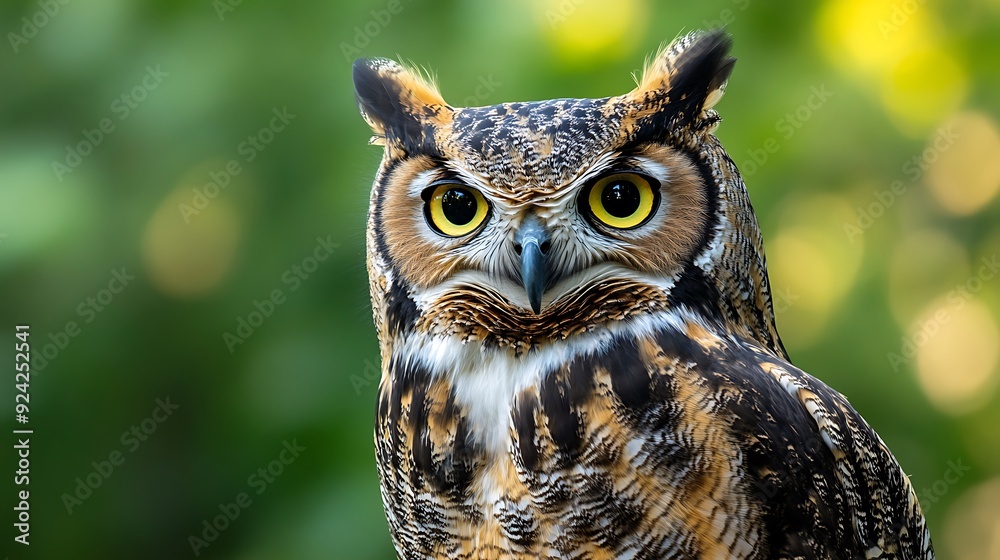 Close-up Portrait of a Great Horned Owl Close-up Portrait of a Great Horned Owl