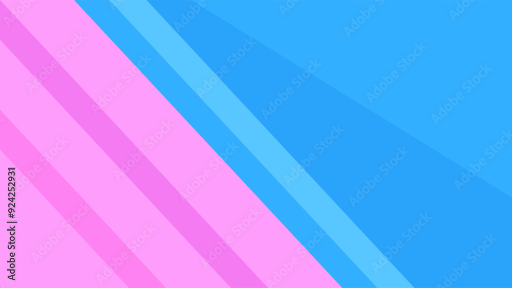 Obraz premium ABSTRACT BLUE PINK BACKGROUND ELEGANT FLAT COLORFUL DESIGN WITH GEOMETRIC SHAPES VECTOR TEMPLATE GOOD FOR MODERN WEBSITE, WALLPAPER, COVER DESIGN 