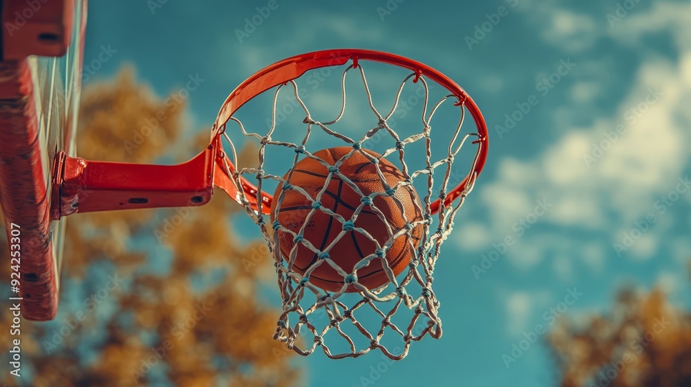 Basketball Swish Through the Net Basketball Swish Through the Net
