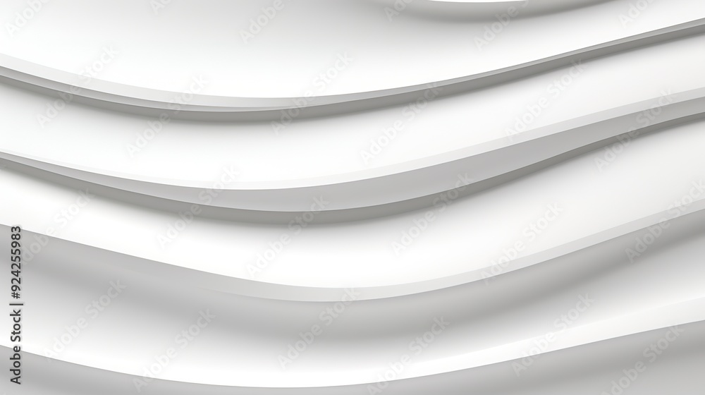 Abstract white background with curved lines. Abstract white background with curved lines.