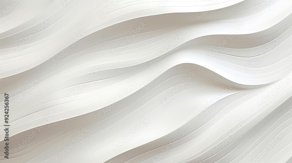 Obraz premium Abstract white background with curved lines.