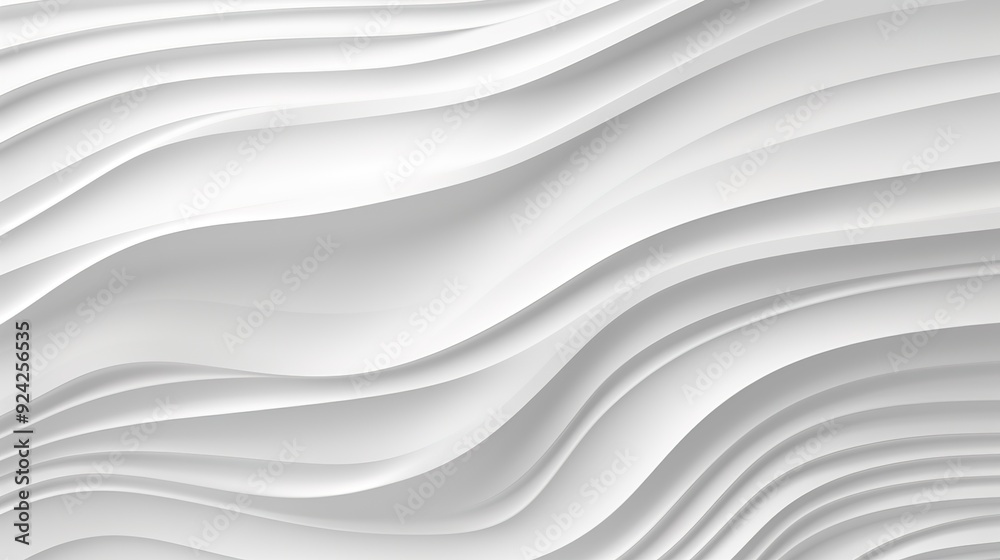 Obraz premium Abstract white background with curved lines.
