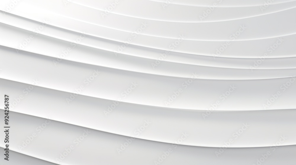 Obraz premium Abstract white background with curved lines.