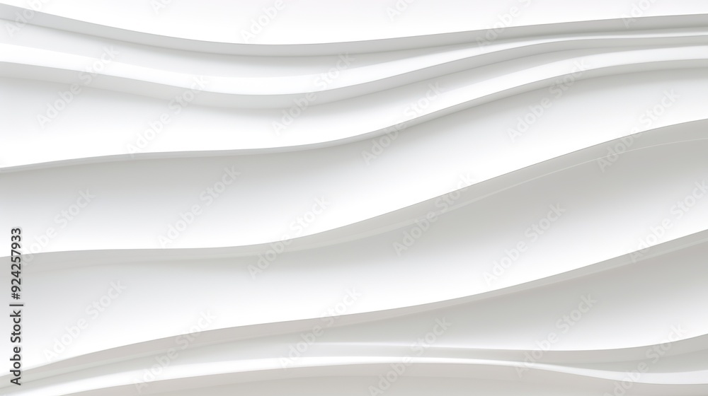 Obraz premium Abstract white background with flowing lines.