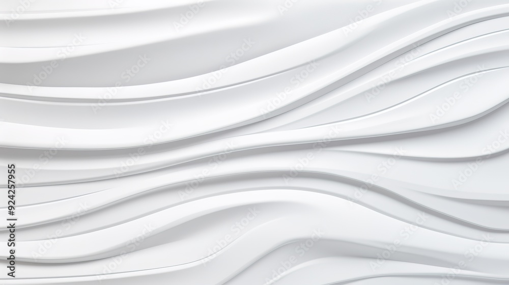 Abstract white background with flowing wave pattern. Abstract white background with flowing wave pattern.