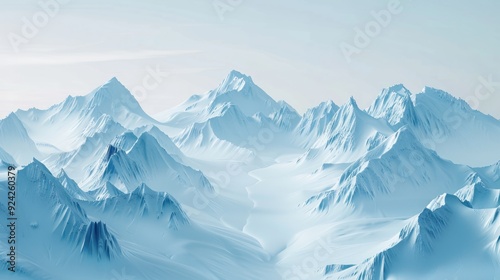 peak or top of snow mountain landscape 